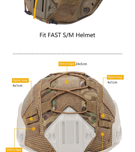 Tactical Helmet Cover for FAST Helmet Camo