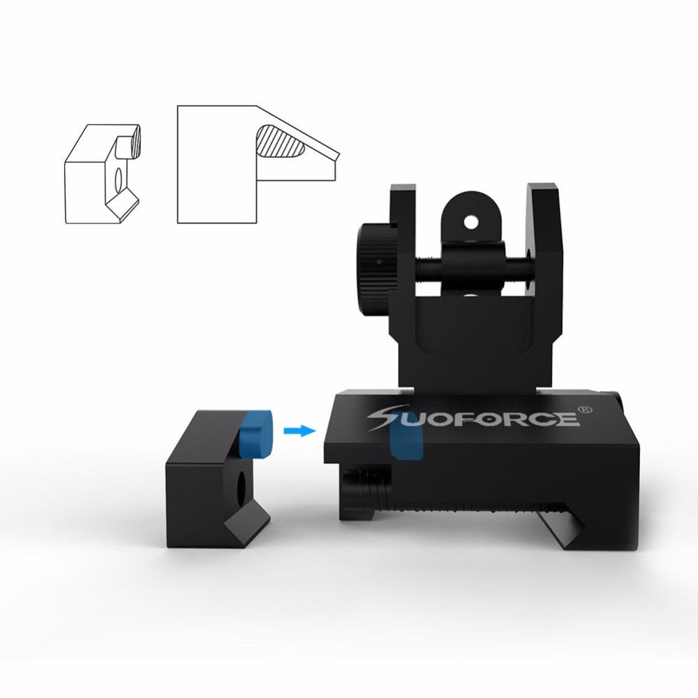 Low Flip Up Front & Rear Sight Set
