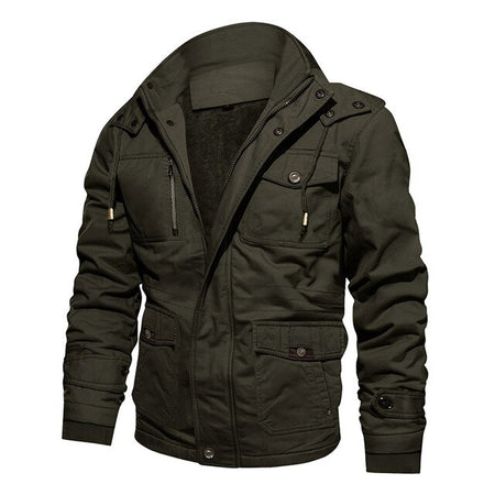 TACVASEN Military Jacket Men Thermal Fleece