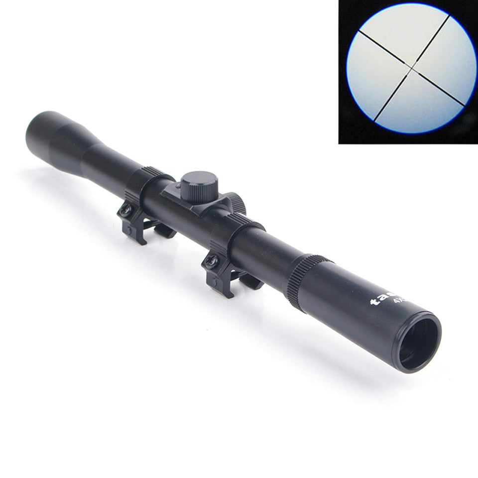 4x20 Rifle Optics Scope Tactical Riflescope with Red Dot Laser