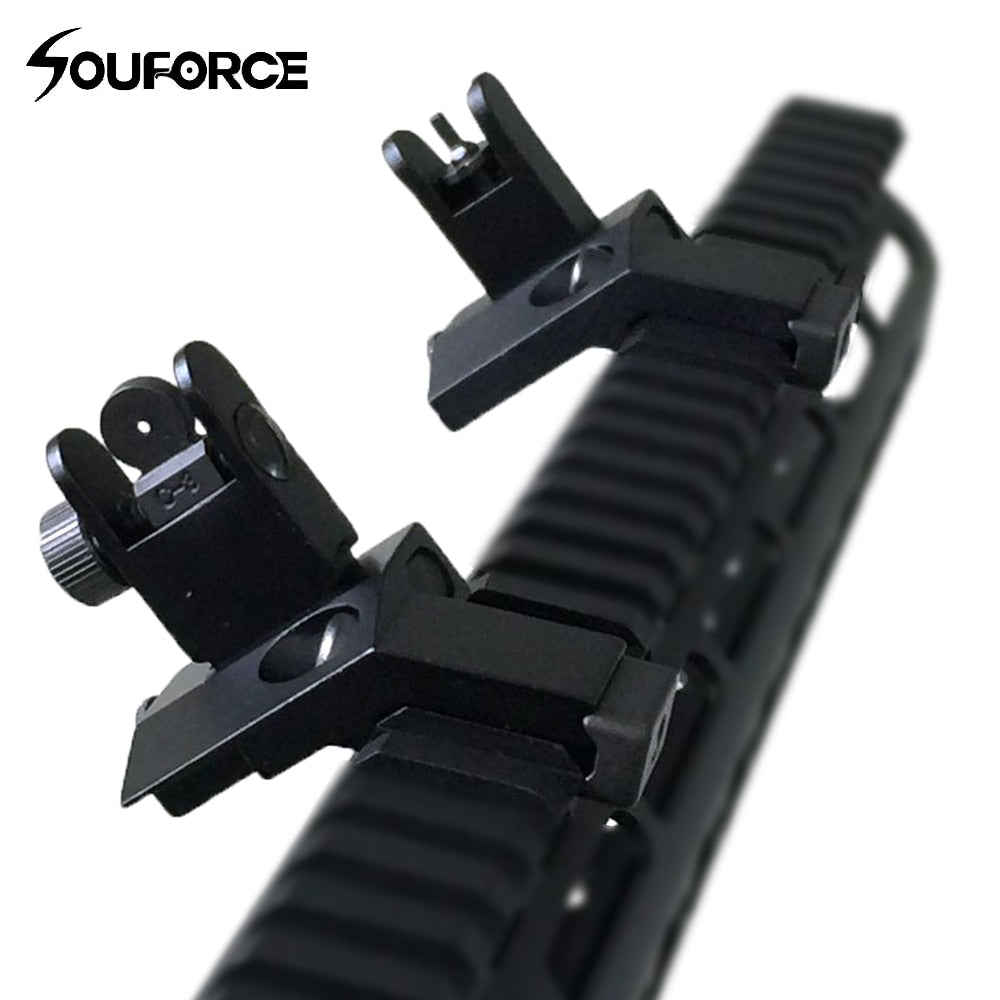 US 1 Pair Tactical Front and Rear Flip Up