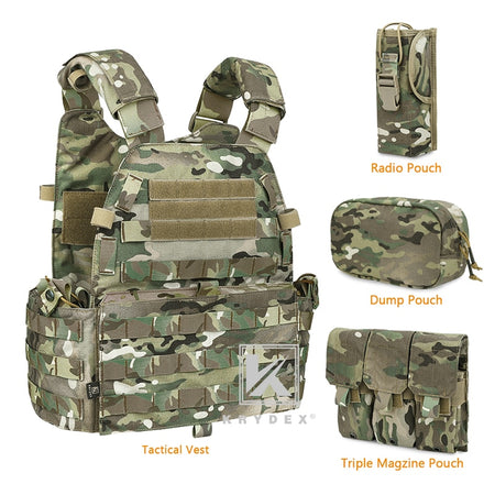 KRYDEX LBT-6094A Tactical Modular Vest W/ Triple Mag/Radio/Dump