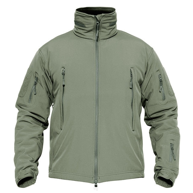 TACVASEN Men Military Jacket Fleece