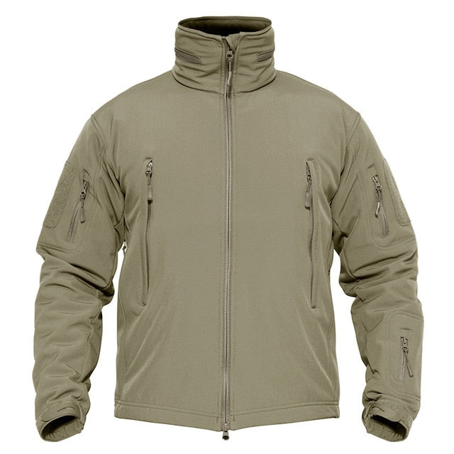 TACVASEN Men Military Jacket Fleece