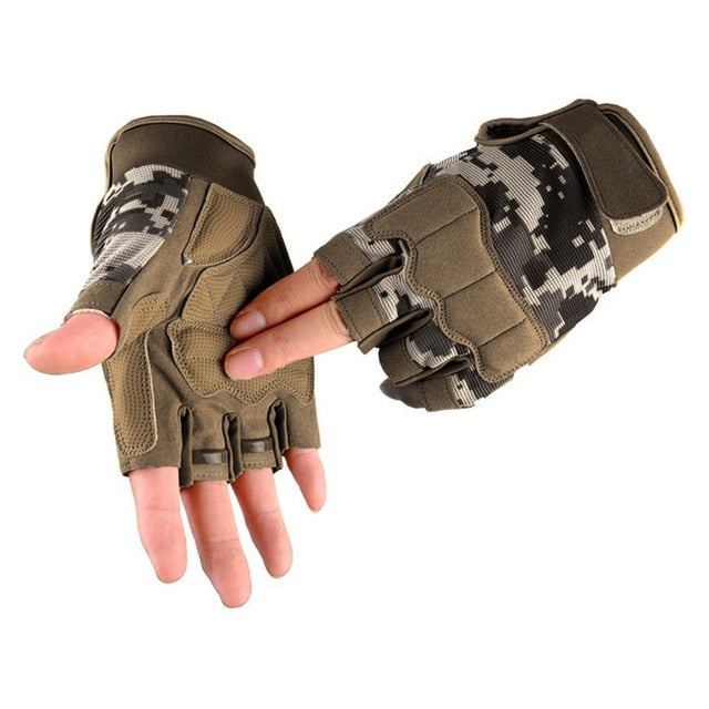 Camouflage Tactical Half Finger Glove
