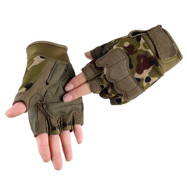 Camouflage Tactical Half Finger Glove