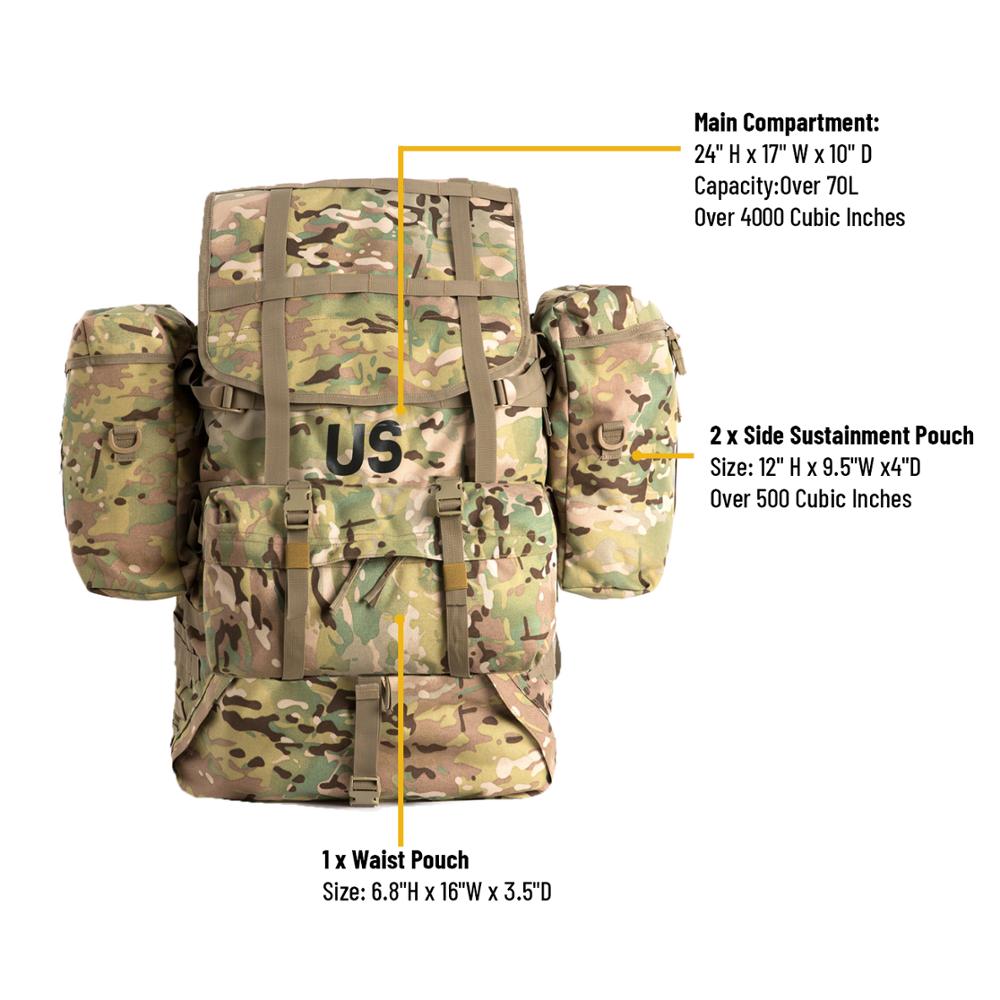 US Military Molle II Rucksack Backpack Large with Frame Straps