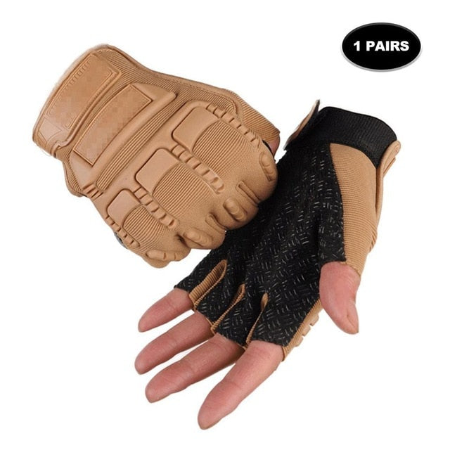 Outdoor Tactical Fingerless Gloves Military