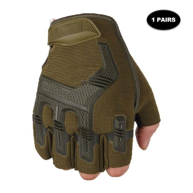 Outdoor Tactical Fingerless Gloves Military