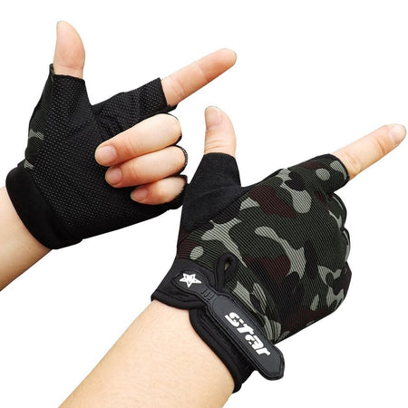 Men Tactical Antiskid Half Finger Gloves