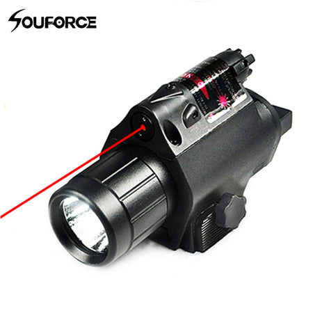 Tactical LED Flashlight and Red Laser Sight Combo with Remote