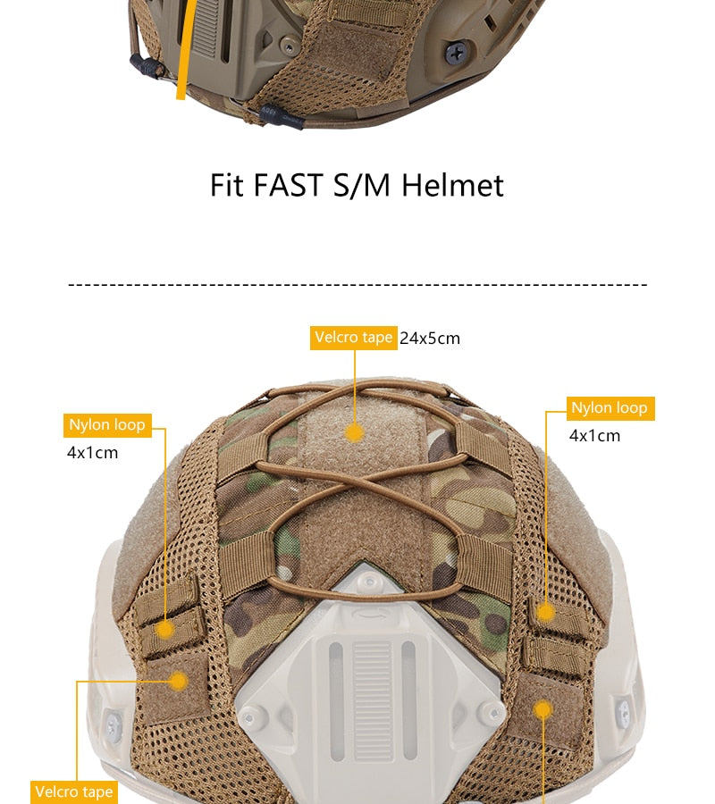 Tactical Helmet Cover for FAST Helmet Camo