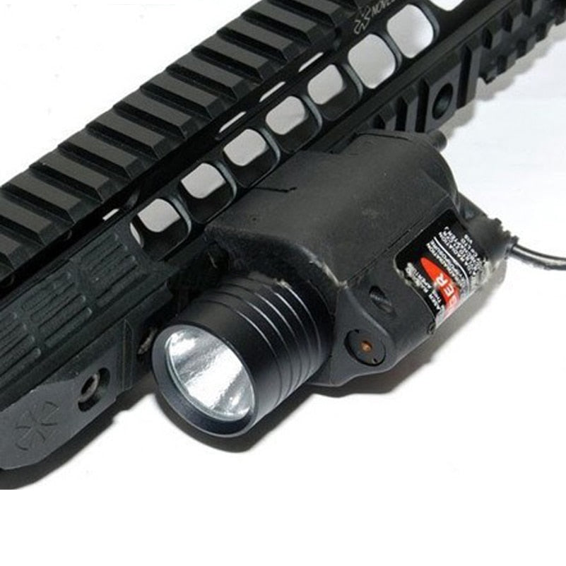 Tactical LED Flashlight and Red Laser Sight Combo with Remote