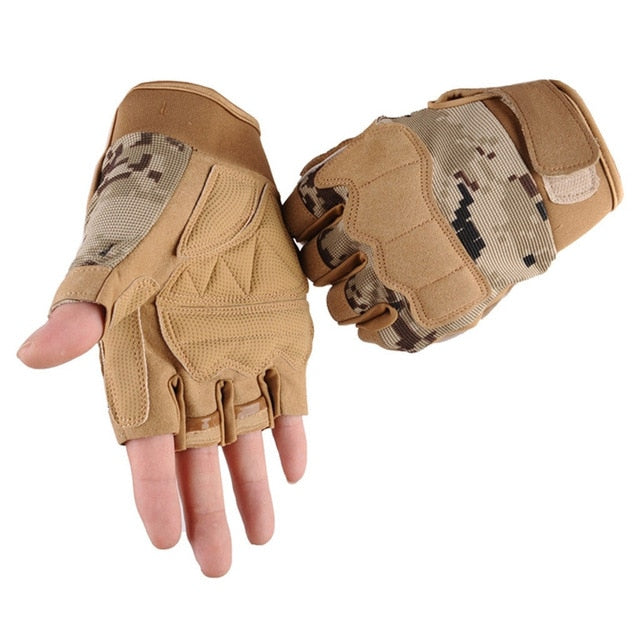 Camouflage Tactical Half Finger Glove