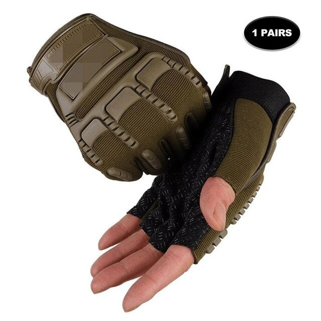 Outdoor Tactical Fingerless Gloves Military