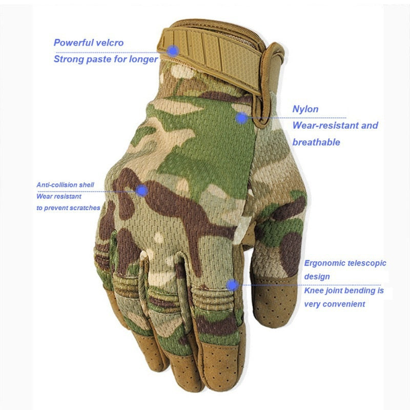 Full Finger Hard Tactical Gloves