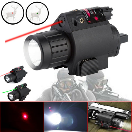 LED Tactical Flashlight GREEN/RED Laser Sight